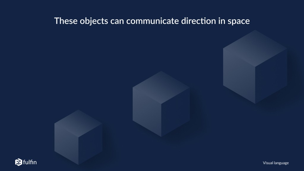 Cubes communicating direction in space