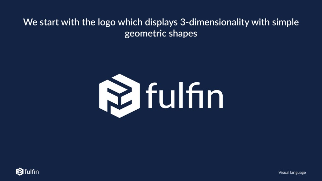 Fulfin logo mark and wordmark on navy
