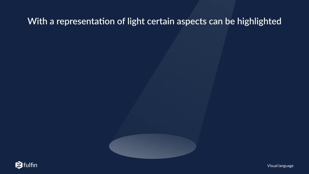 Spotlight representing light and emphasis