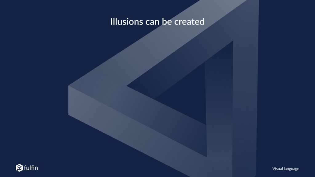 Impossible triangle illustrating illusions