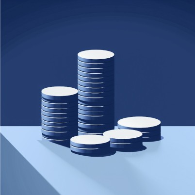 Stacks of coins illustration
