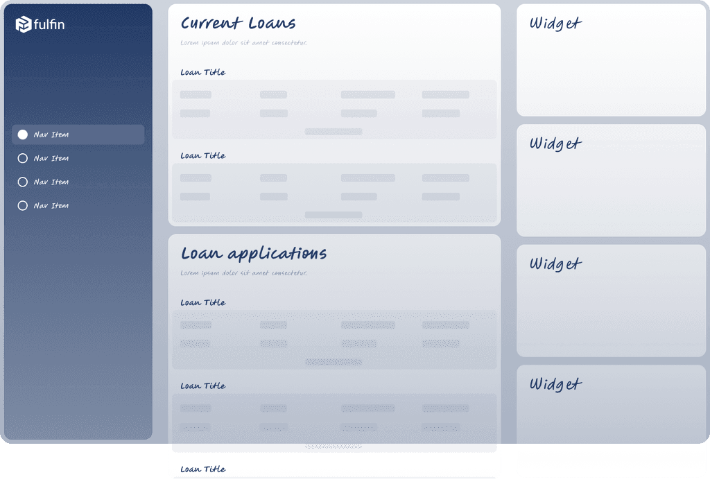 Canonical layout wireframe for Fulfin product