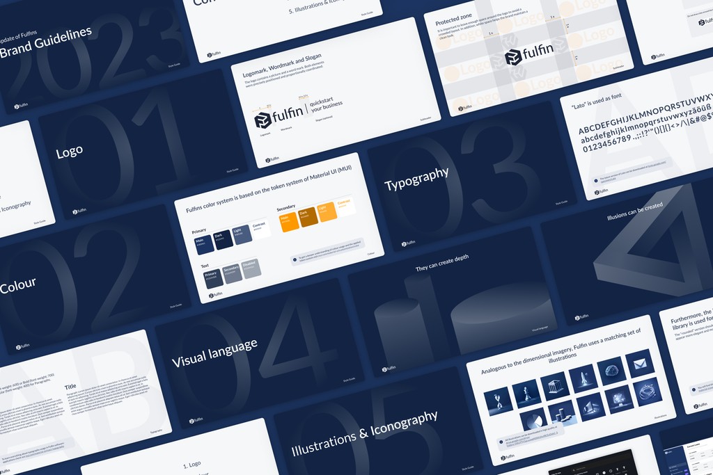Brand guidelines overview collage